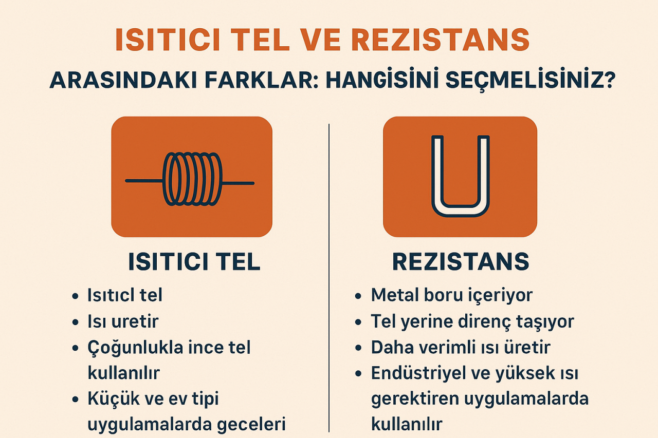 Isıtıcı Teller ve Rezistanslar Arasındaki Farklar: Hangisini Seçmelisiniz?