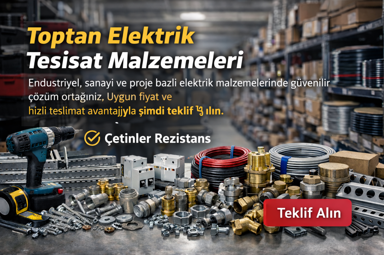 Toptan Elektrik Tesisat Malzemeleri | Endüstriyel ve Profesyonel Çözümler – Çetinler Rezistans