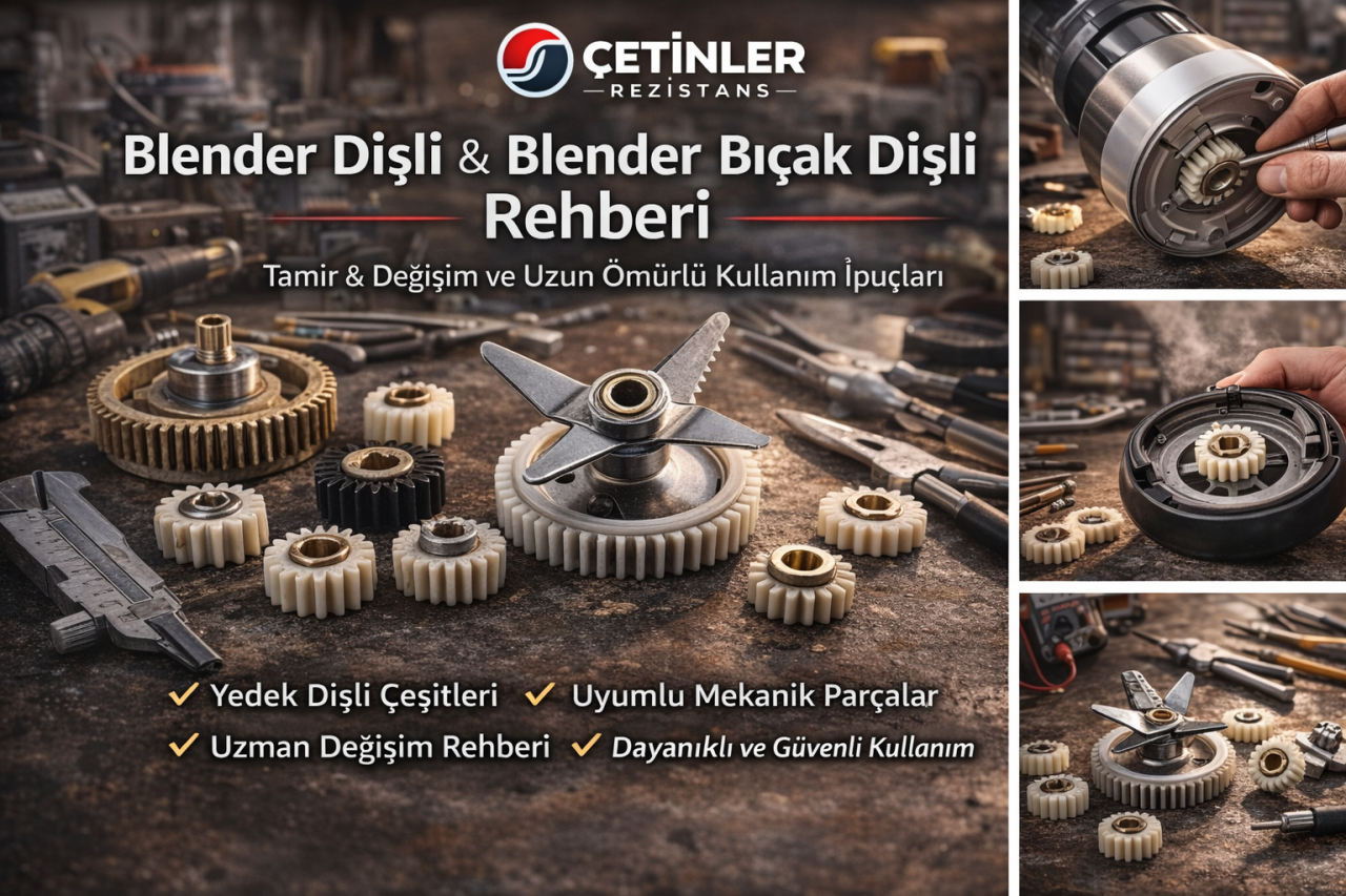 Blender Dişli & Bıçak Dişli Modelleri | Orijinal Yedek Parça – Çetinler Rezistans
