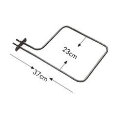 1000 Watt İnce Fırın Boru Rezistansı Köşeli Flanşlı 220 Volt