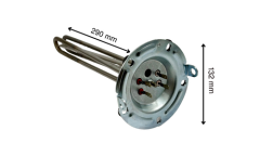 Arçelik Çift Elemanlı Flanşlı Titanyum Termosifon Rezistansı