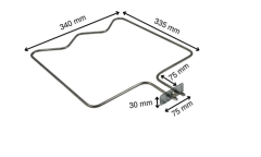 1300 Watt Arçelik Büyük Flanş Fırın Boru Rezistansı 220 Volt