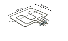 3000 Watt Çiftli Fırın Boru Rezistansı 230 Volt