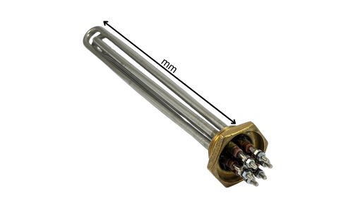 9000 Watt 1-14 Üç Elemanlı 350mm Kafalı Rezistans 380 Volt