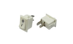 Mini Mini  Beyaz Işıksız Anahtar 2 Bağlantılı 3 Amper