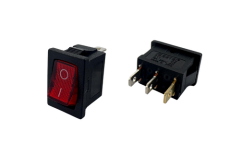 Mini Işıklı Anahtar 3 Bağlantılı 16 Amper