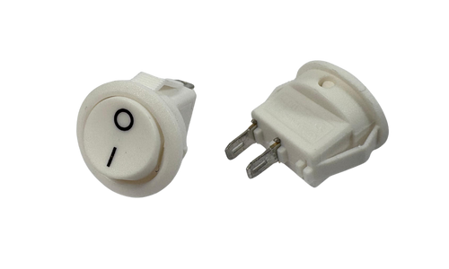 Mini Yuvarlak Beyaz 0-1 Işıksız Anahtar 2 Bağlantılı