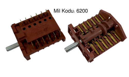 6+6  Çevirmeli Sürekli Döner Polyemit  Anahtar Metal Mil