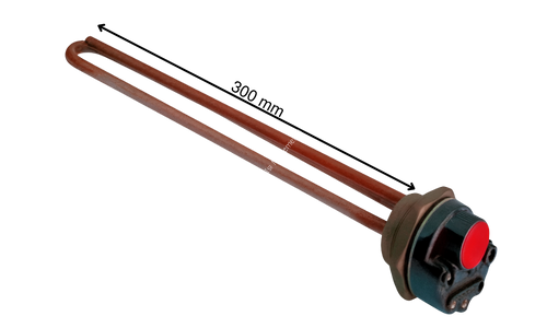 2000 Watt 1-1/4 Termikli Düz Bakır Termovat Isıtıcı Çin 220 Volt 30 cm