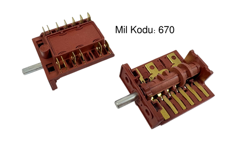 6+6 Çevirmeli Polyemit Anahtar Sürekli Döner