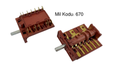 6+6 Çevirmeli Polyemit Anahtar Sürekli Döner