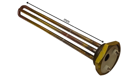 2000 Watt 1-1/4 Termiksiz Düz Bakır Termovat Isıtıcı Yerli 220 Volt 90 cm