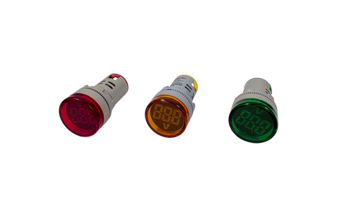 22mm Ledli Voltmetre 20-500 Volt