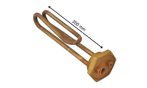 2000 Watt 1-1/4 Yerli Kısa Kıvrık Rezistans 20cm 220 Volt