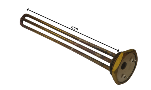 2000W 1-1/4 Termiksiz Düz Bakır Termovat Isıtıcı İtalyan 220 Volt 40cm