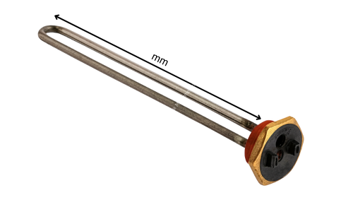 3000W 1-1/4 Termiksiz Düz Krom Termovat Isıtıcı 220 Volt 40cm