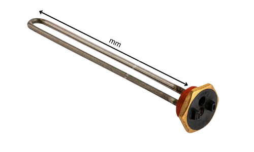 3000W 1-1/4 Termiksiz Düz Krom Termovat Isıtıcı 220 Volt 90cm