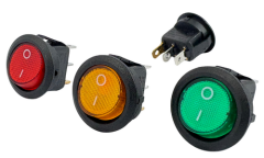 Yuvarlak Işıklı Anahtar 3 Soketli