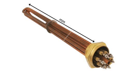 12000 Watt 1-1/2 İnç Bakır Kafalı Rezistans 220/380 Volt 45 cm