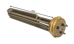 10000 Watt 2'' Somunlu İlaç Dolgulu Kazan Rezistansı 230-380 Volt 430 mm