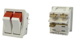 İkili Çift Renk Işıksız Anahtar Beyaz 16 Amper