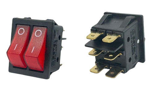 İkili Işıklı Anahtar 6 soketli 16 Amper