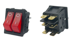 İkili Işıklı Anahtar 6 soketli 16 Amper