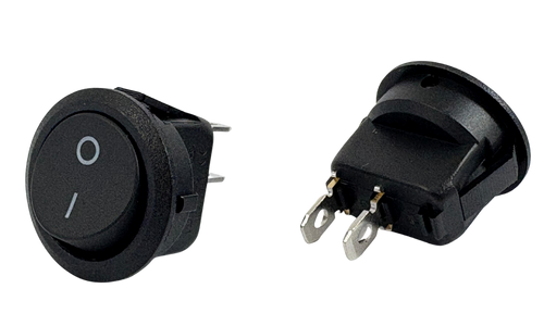 On/Off Yuvarlak Anahtar 2 Soketli Yaylı