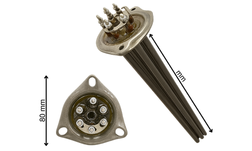 7500 Watt Büyük Kafalı Endüstriyel Bulaşık Makinesi Rezistansı 220 Volt 300 mm