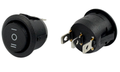 1-0-2 Yaylı Yuvarlak Işıksız Anahtar 3 Soketli