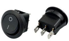 On/Off Yuvarlak Işıksız Anahtar 3 Soketli