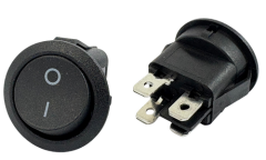 On/Off Yuvarlak Işıksız Anahtar 4 Soketli