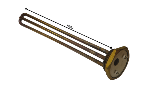 2000W 1-1/4 Termiksiz Düz Bakır Termovat Isıtıcı İtalyan 220 Volt 60cm