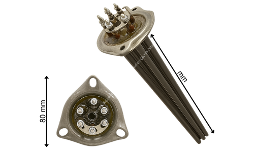 10000 Watt Büyük Kafalı Endüstriyel Bulaşık Makinesi Rezistansı 220 Volt 300 mm