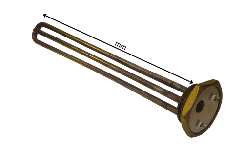 2000W 1-1/4 Termiksiz Düz Bakır Termovat Isıtıcı İtalyan 220 Volt 90cm