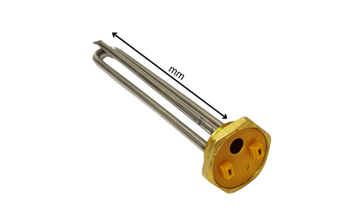 2000W 1-1/4 Termiksiz Düz Krom Termovat Isıtıcı 220 Volt 20cm