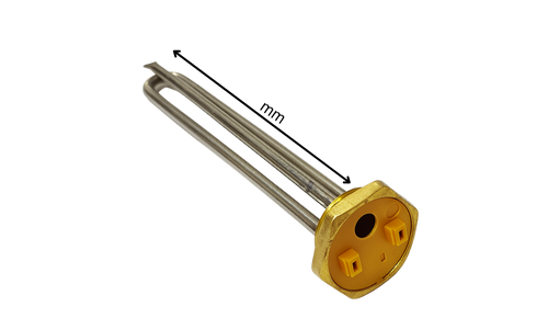 2000W 1-1/4 Termiksiz Düz Krom Termovat Isıtıcı 220 Volt 20cm