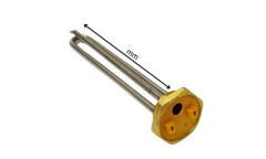 2000W 1-1/4 Termiksiz Düz Krom Termovat Isıtıcı 220 Volt 20cm