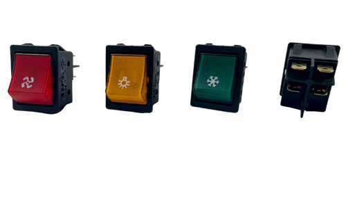 Geniş Işıklı Anahtar 4 Bağlantılı 16 Amper Kar,Fan,Ampul İşaretli